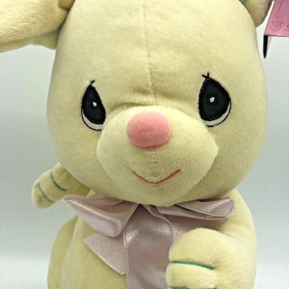Vintage Enesco Tender Tails‎ Precious Moments Yellow Bunny Rabbit Easter Plush